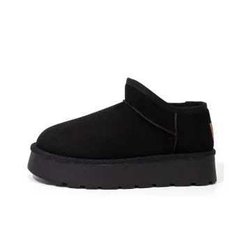 Feiyue Abrasion Resistant Slip Resistant Short Snow Boots Women's Black