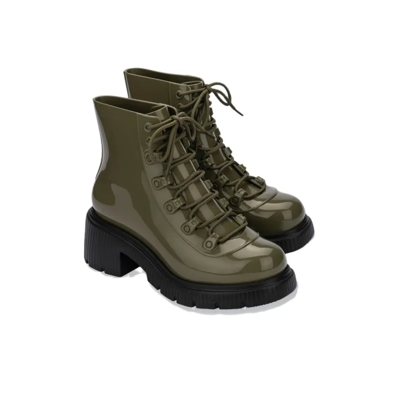 MELISSA Ankle Boots Martin Boots Women's Green Beige Burgundy-20