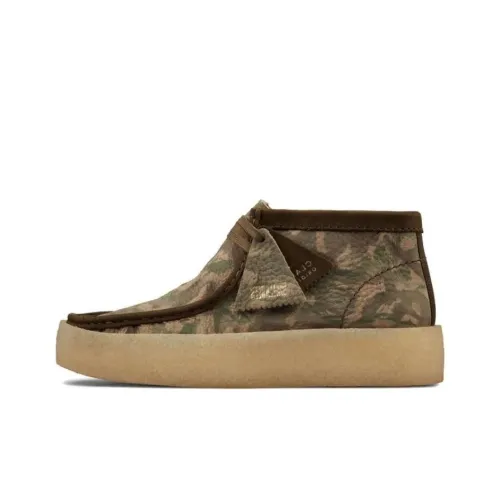 Clarks Wallabee Ankle Boots Men's Green Camouflage
