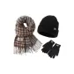 Scarf+Black Thermal Hat+Black Glove