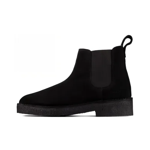 Clarks Short Chelsea Boots Men's Black