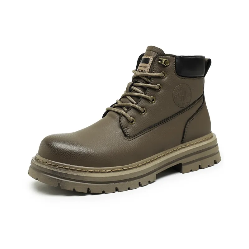 X ZONE Martin Boots Men Yellow-6