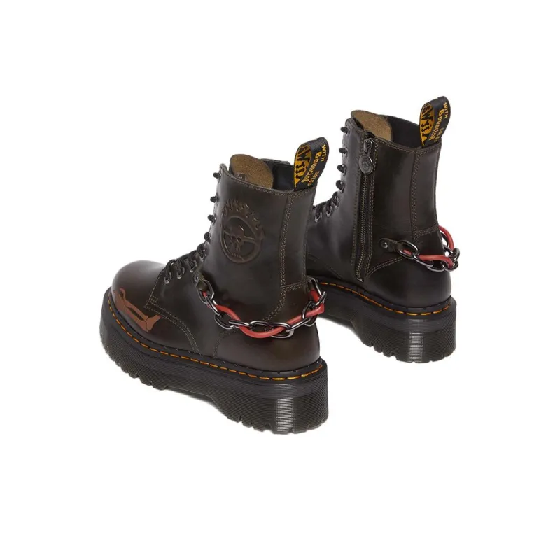 WARNER BROS. x Dr.Martens Jadonseries WB100 Short Martin Boot 5cm Unisex Dark Taupe-3