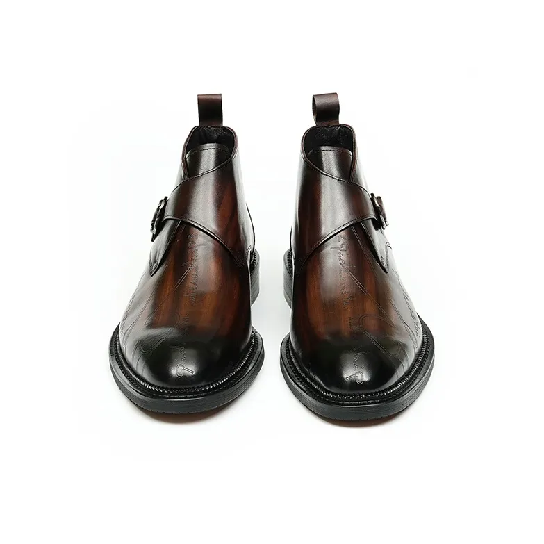 ASTON M.JAZZ Ankle Boots Men Black/Coffee-3