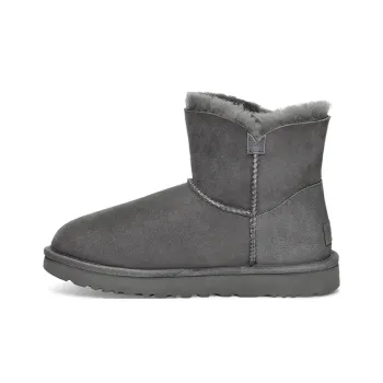 UGG Bailey Zip Mini Fleece Lined Gray Women's