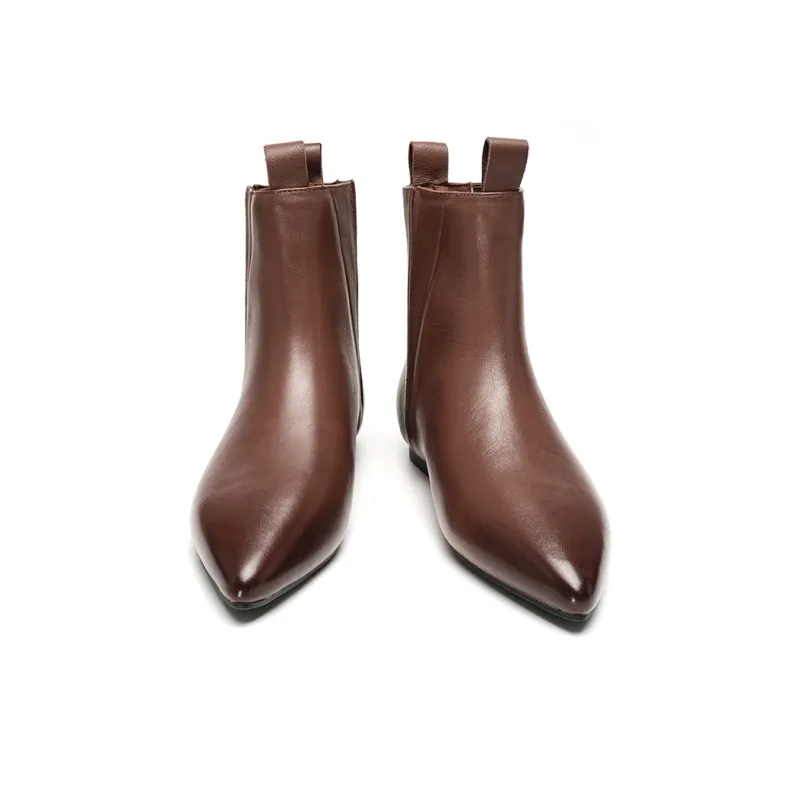 EBLAN Ankle Boots Women's Brown-3