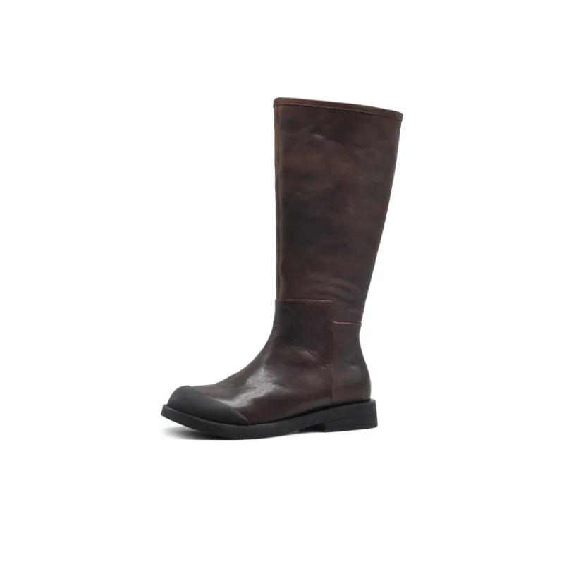 ARTMU Knee high Boots Women's Black/Coffee-3