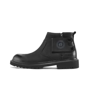 HANG TEN Ankle Boots Men Zijian Black/Cambridge Brown