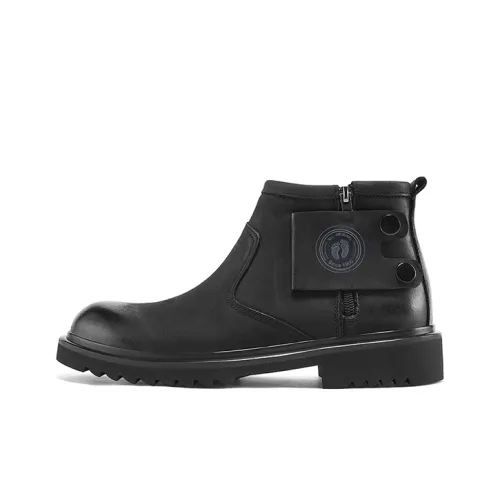 HANG TEN Ankle Boots Men Sub Chan Black/Cambridge Brown