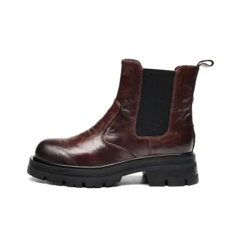 EBLAN Ankle Length Chelsea Boots Women's Brown