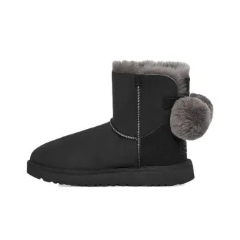 UGG Mini Bailey Fuzzy Bow 'Black' Women's