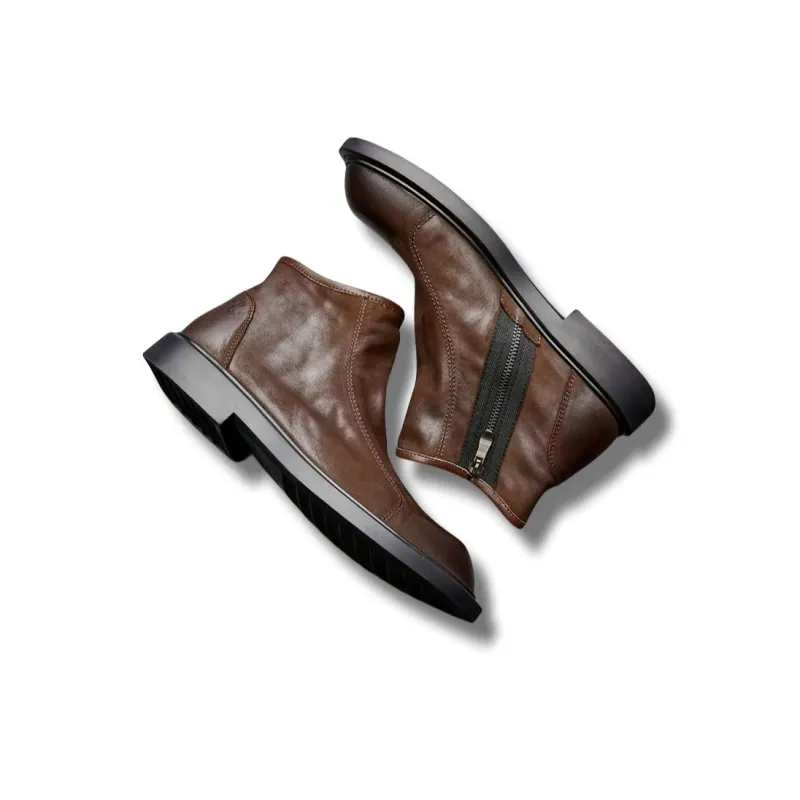 LEYGMENLG Ankle Boots Men Black/Coffee/Yellow Brown/Silver-15