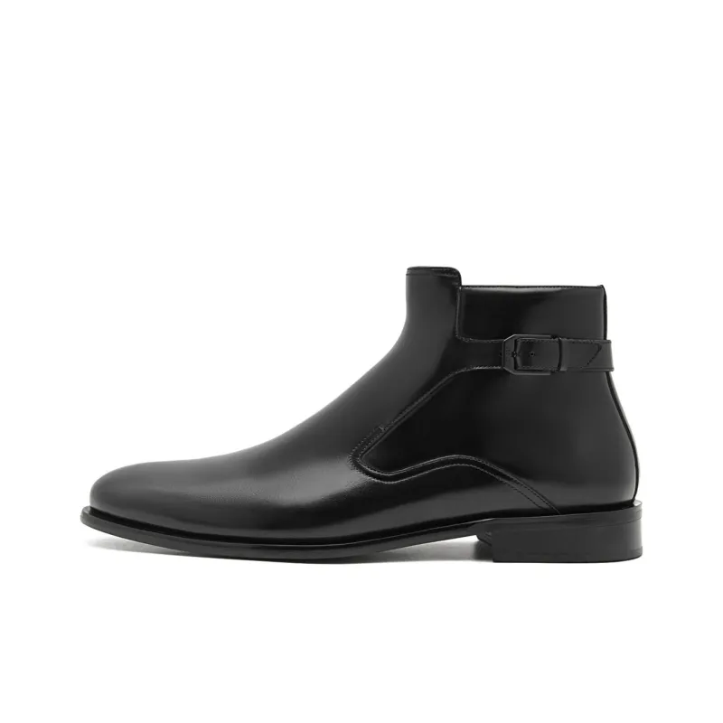 PEDRO Ankle Boots Men Black/Light Umber-0