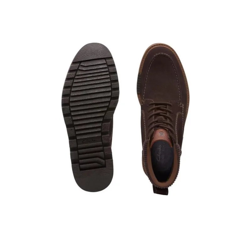 Clarks Barnes Mid Ankle Boots Men's Brown-5