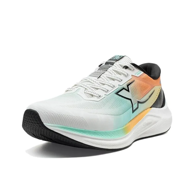 XTEP Anti Slip Wear Resistant Low Top Casual Running Shoes Men's White Green Yellow-1