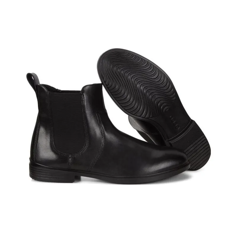 Ecco Short Chelsea Boots 2cm Women's Black-3