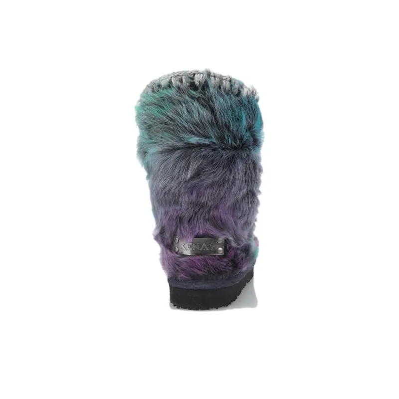 K.D.KENAZ Fuzzy Pet Collection Warm Slip Resistant Coverage Snow Boots Women's Icelandic Aurora-1