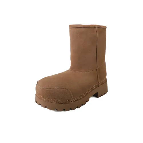 XIAOAJUE Thermal Abrasion Resistant Height Increasing Short Snow Boots Women's