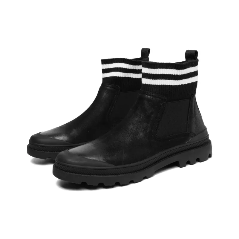 YEDANI Short Chelsea Boots Men's Black-2