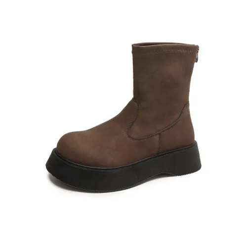 TELENT Ankle Boots Women's Coffee/Black