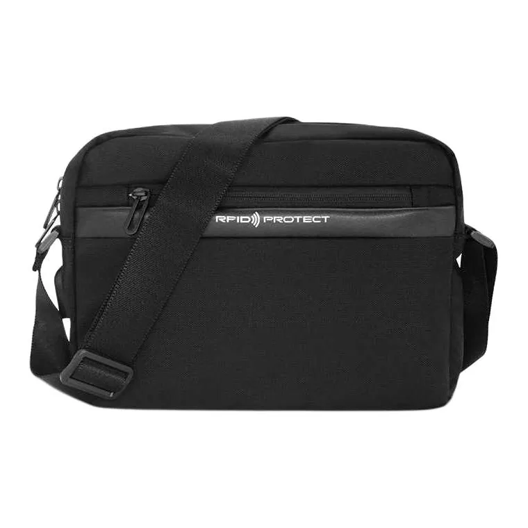 FX CREATIONS Polyester Crossbody Bag Shoulder Bag Medium Size Men's Black-3