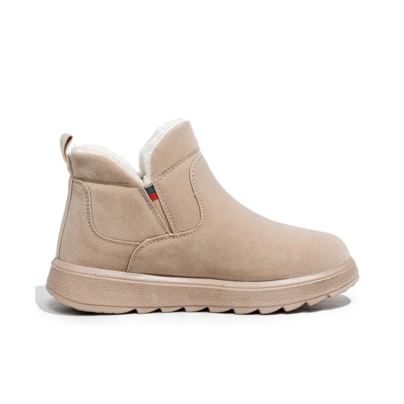 Warrior Warrior Warm Wear Resistant Slip Resistant Short Snow Boots Women's Beige-1