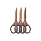 [3 Pairs]Curved Titanium-Coated Scissors/Ergonomic/Rust-and Stain-Resistant