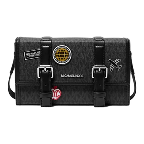 MICHAEL KORS MK Cooper Coated Canvas Shoulder Bag Crossbody Bag Men's Black