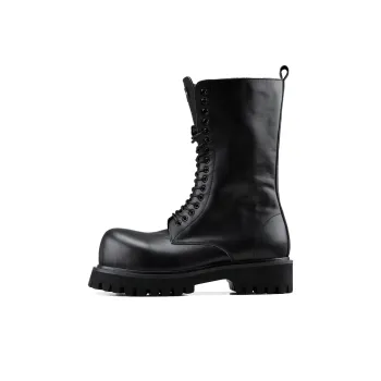HANQIAORIJI Black Blood Series Knee high Boots Unisex Black