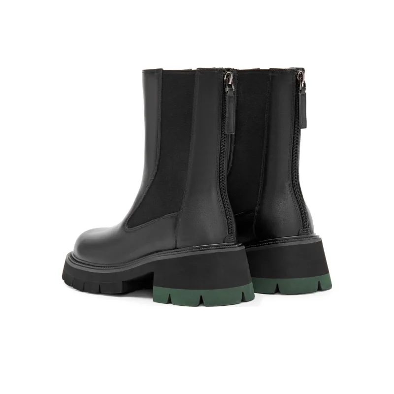 Staccato Short Chelsea Boots 5.5cm Women's Urban Techwear Black-2