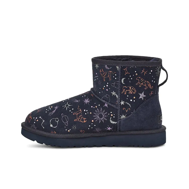 UGG Classic Zodiac Mini Fleece Lined Navy Blue Women's-0