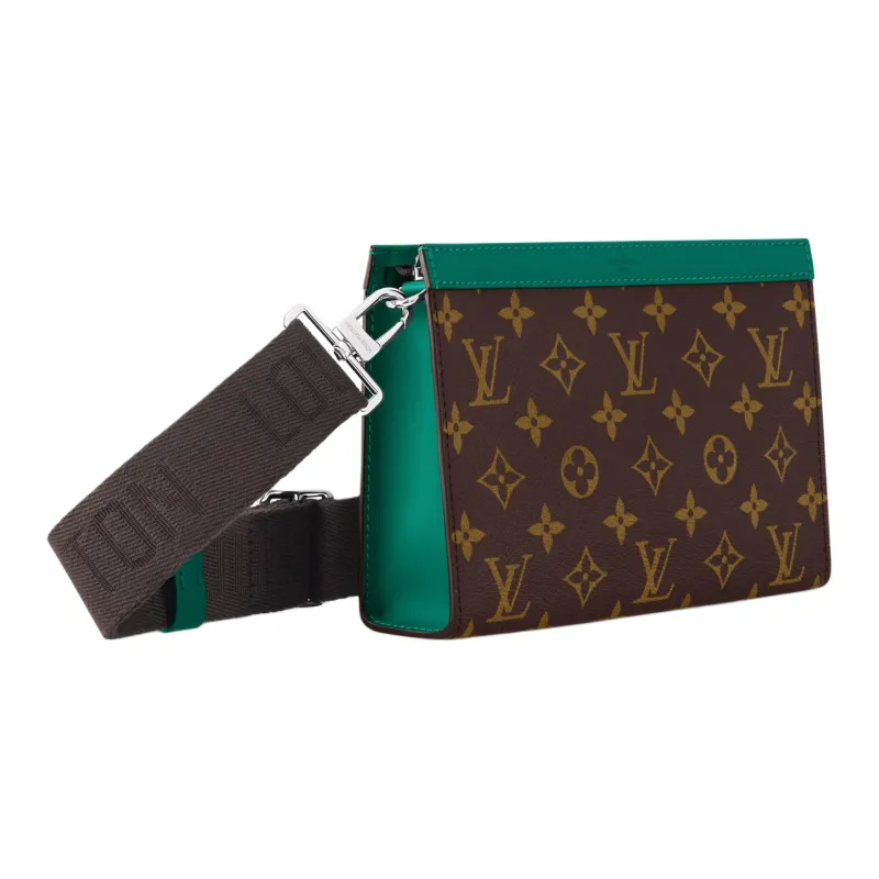 LOUIS VUITTON Gaston Coated Canvas Wallet Men's Borneo Green-1