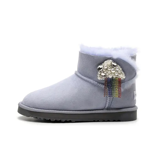 TASMAN AUS Snow Boots Women's Light Blue/Light Chocolate/Light Gray/Light Pink