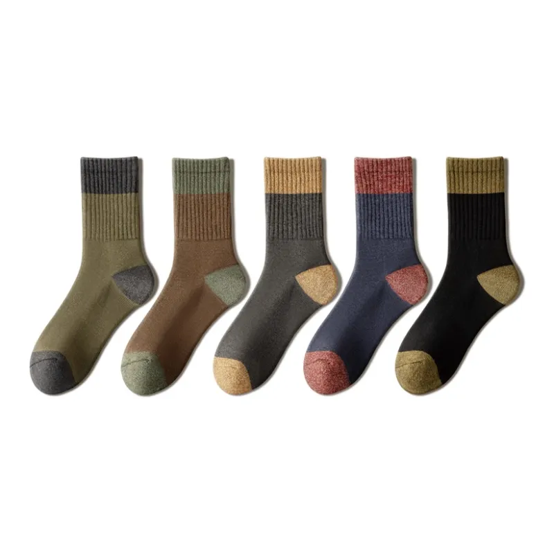 YINSHILIANGPIN Mid Calf Socks Men's 5 Pack-6