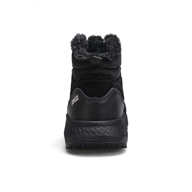 HUMTTO Thermal Abrasion Resistant Cushioning Slip Resistant Crew Snow Boots Women's Black-2
