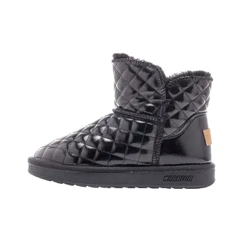 Warrior Fleece Lined Cotton Blend Warm Short Snow Boots Women's Black