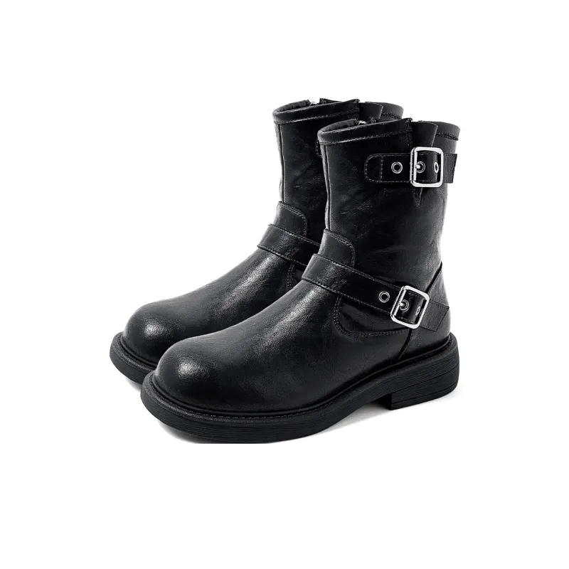 COMELY Martin Boots Women's Black/Brown-7