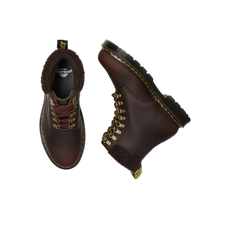 Dr. Martens 1460 Wintergrip Fleece Leather Boots 'Cocoa Dark Brown'-2