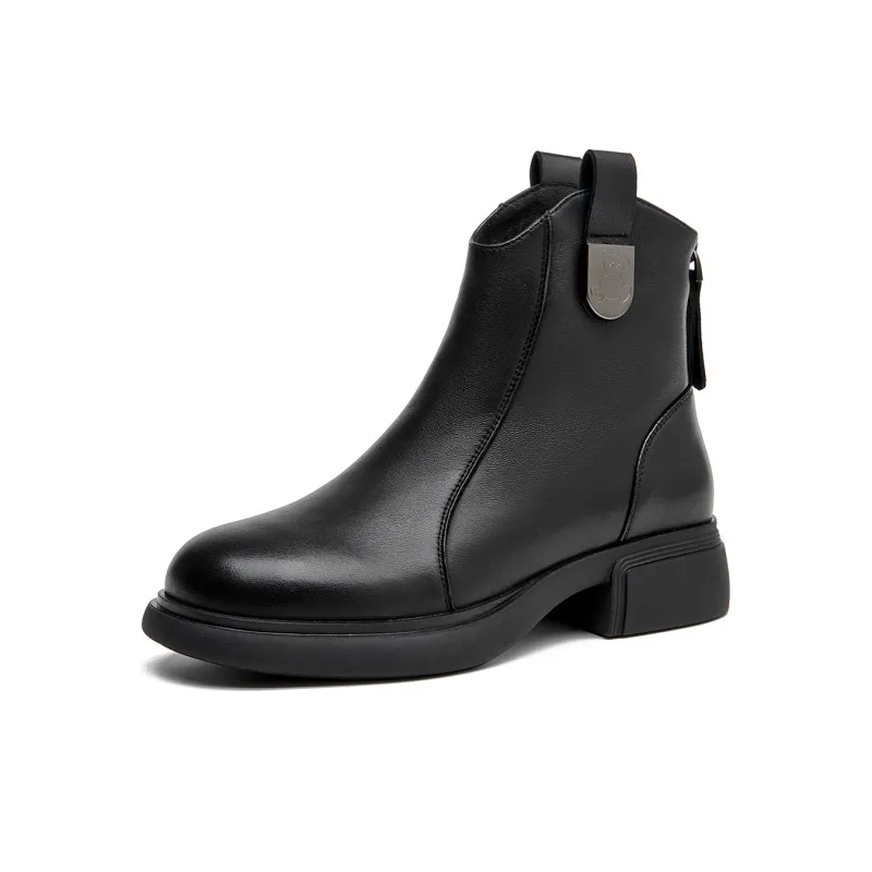 AOKANG Short Martin Boot Women's Black-0