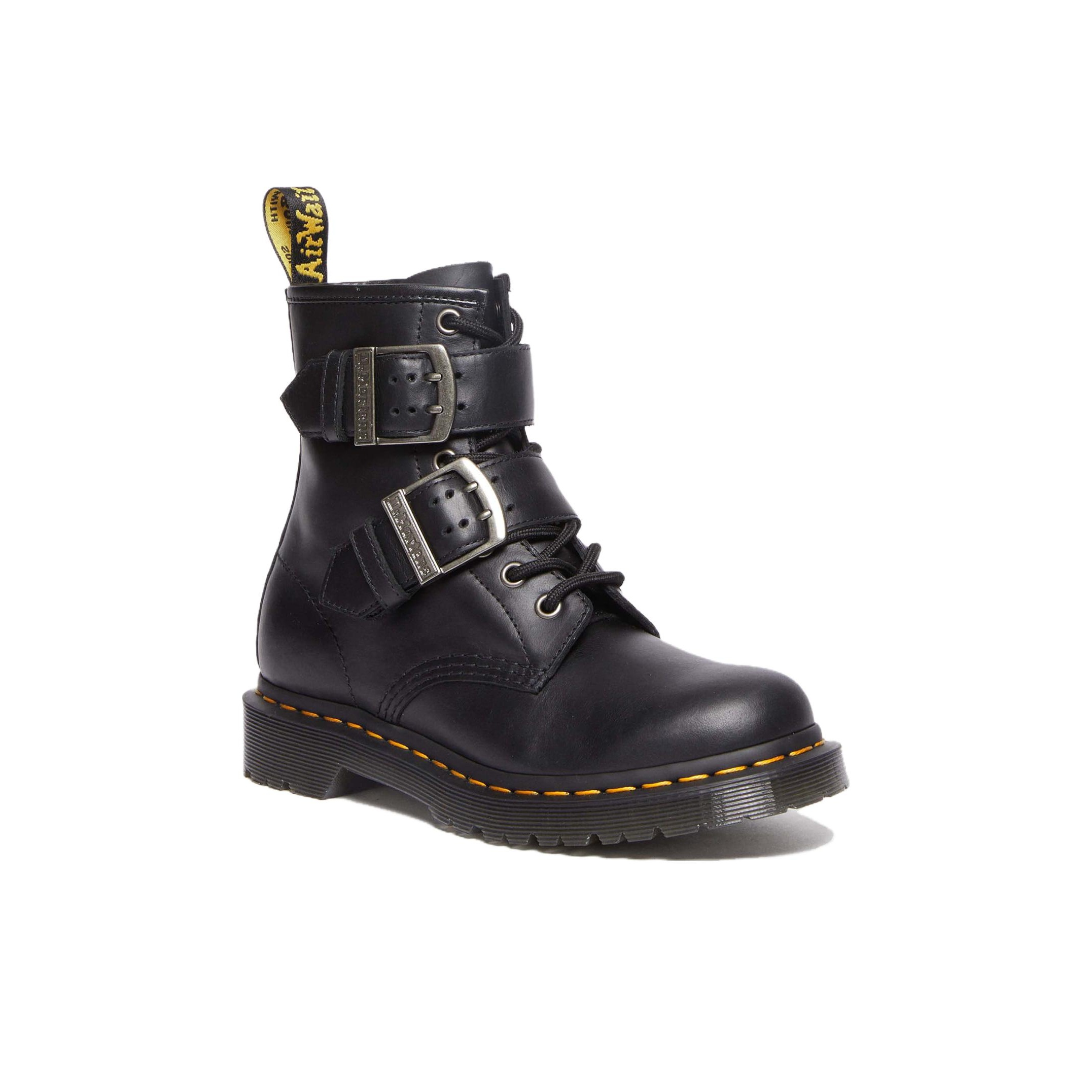 TODDLER 1460 SERENA LEOPARD FAUX FUR LINED LEATHER BOOTS in