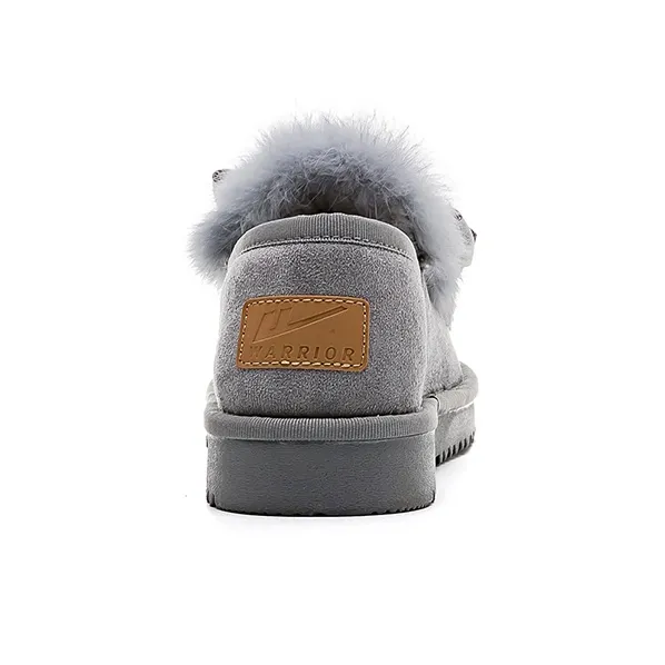 Warrior Warrior Warm Wear Resistant Slip Resistant Short Snow Boots Women's Gray-3