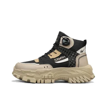 Binary Short Mid Calf Martin Boot Men's Black Khaki