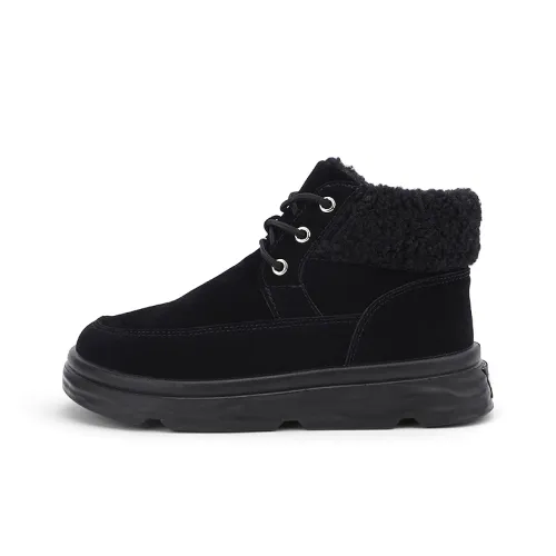 Warrior Insulated Shoe Warm Height Increasing Slip-Resistant Crew Snow Boots Women's Black