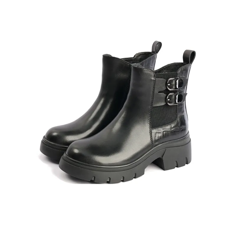 Montagut Ankle Boots 5cm Women's Black-1