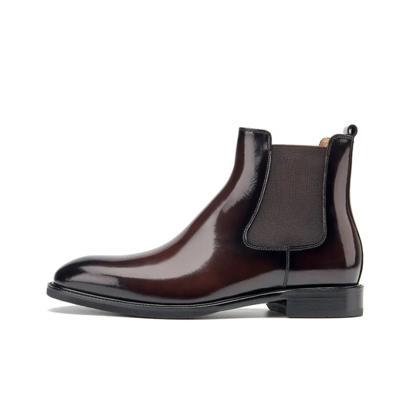 Beau Today Cow Leather Short Chelsea Boots 2.8cm Men's-4