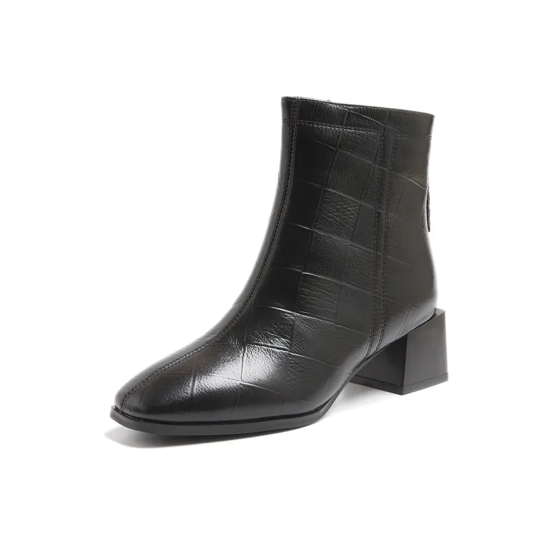 PIERCE GENTRY Ankle Boots Women's Black/Beige-1