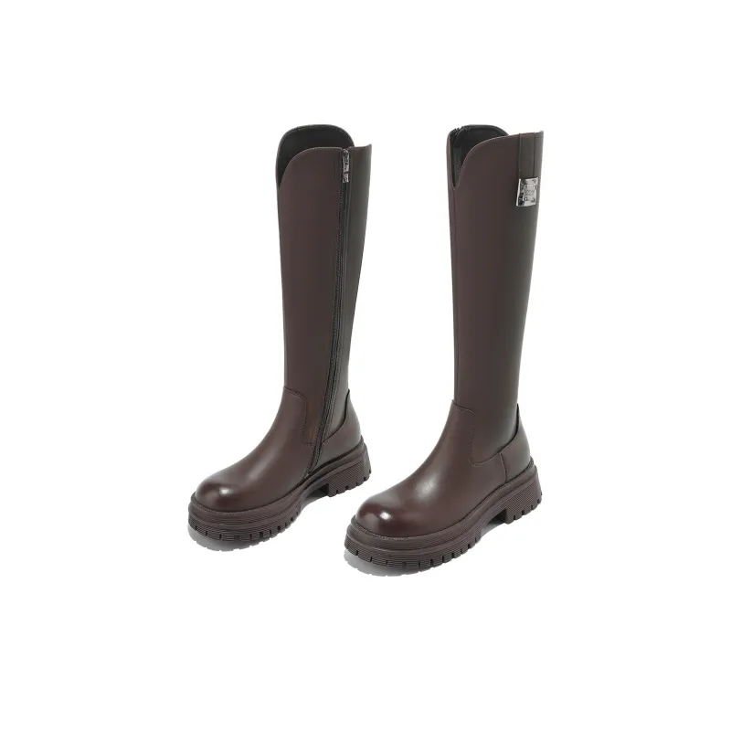 JOSINY British Style Fleece-Lined Warm Knight Boots Knee-high Boots Women's-14