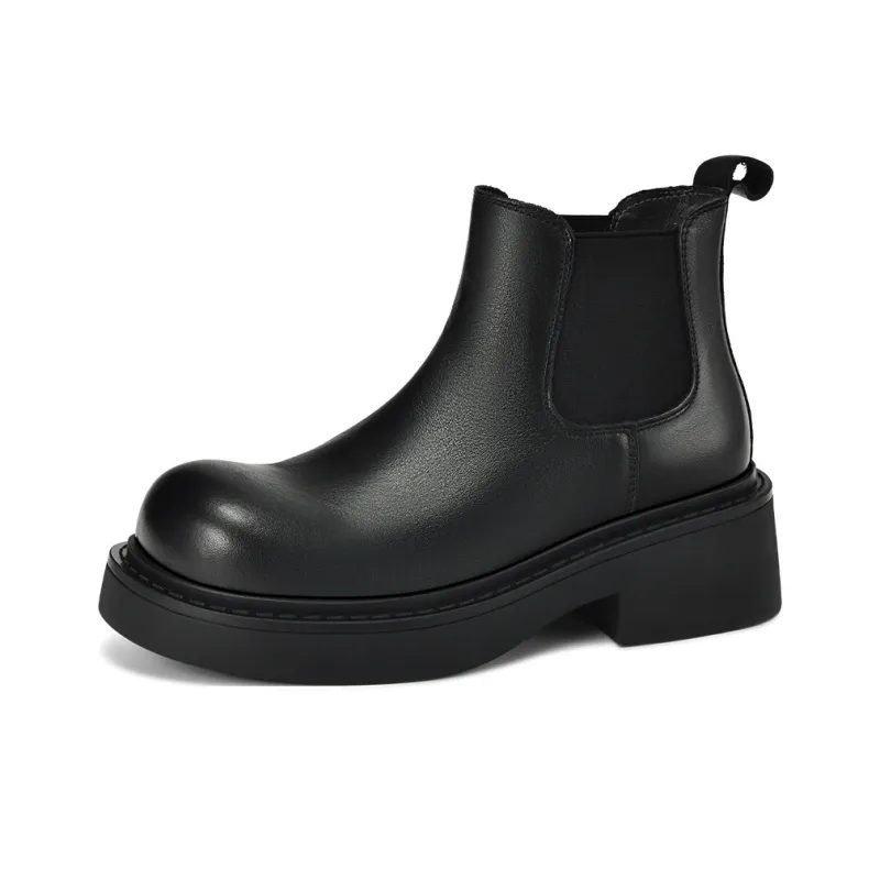 BOERDIQI Short Chelsea Boots Women's Black-1