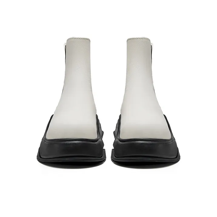 CHERYKALLY 12cm Ankle Boots 6cm Women's White Black-4