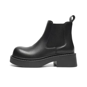 EBLAN Ankle Length Chelsea Boots Women's Black